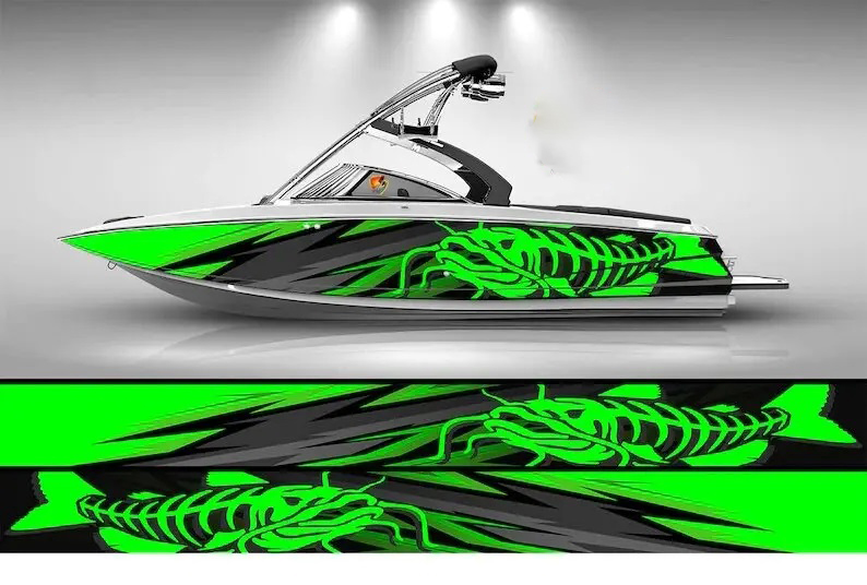 Camo Black and White Marlin Fi - Fishing Boat Trailer avis et prix